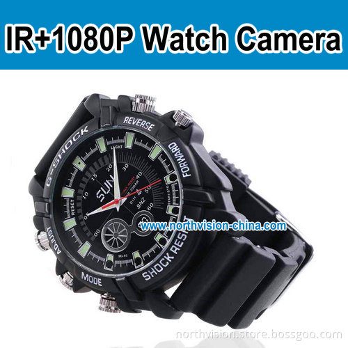 1080P Night Vision Waterproof Watch Camera